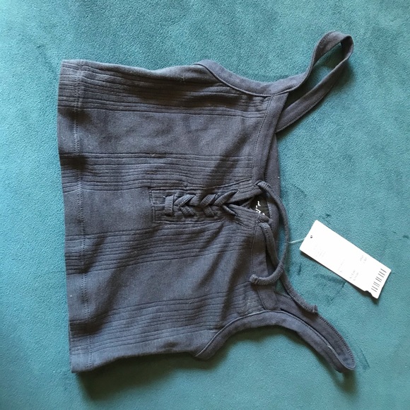 Out From Under Lace-Up Cropped Tank Top - Picture 3 of 4